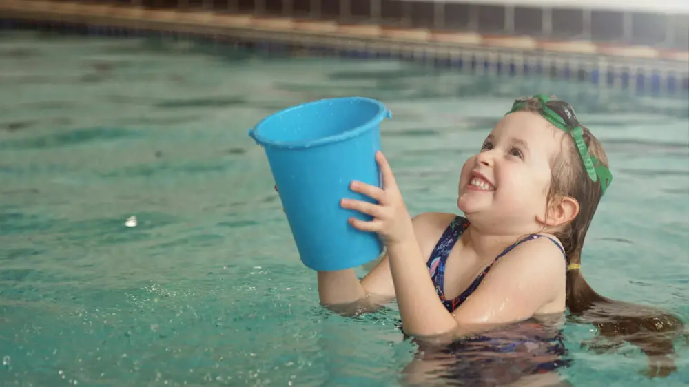 Little girl in pool