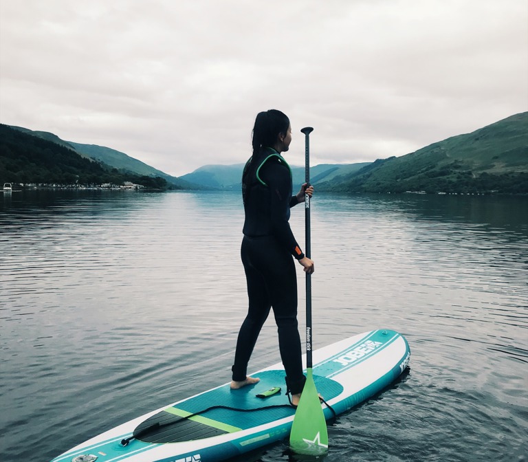 Paddleboarding on Loch Earn Paddleboarding on Loch Earn