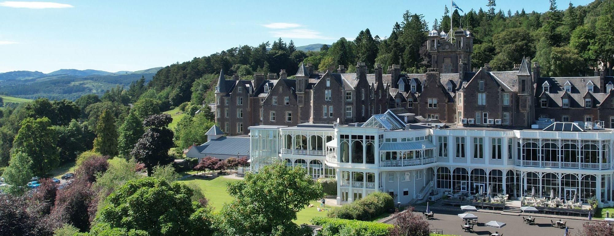 Exterior shot of Crieff Hydro
